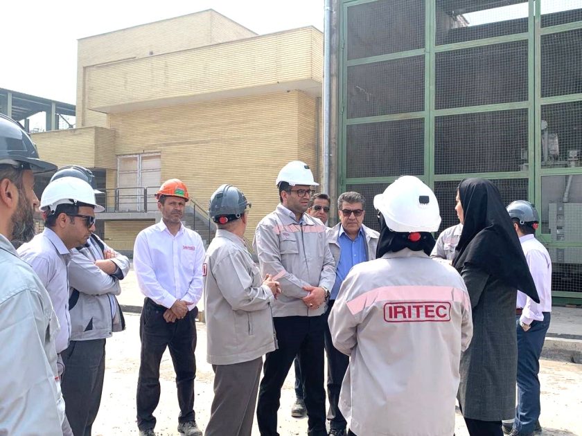 بازدید مدیرعامل ایریتک از پروژه اکسیژن پلنت شماره ۴ فولاد خوزستان؛ بررسی روند اجرا